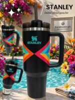 Stanley Quencher H2.0 Tumbler, 30oz & 40oz – Black Hyper Geo - Image 2