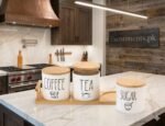 Luxury Ceramic Sugar Canister with Airtight Bamboo Lid – Minimalist Kitchen Storage - Image 3
