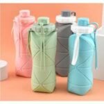 600ml Foldable Silicone Water Bottle – Portable & Leakproof Collapsible Travel Flask - Image 3
