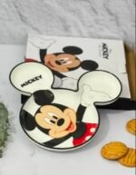 Disney Mickey Mouse Multi-Compartment Ceramic Snack & Serving Plate