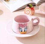 Disney Mickey & Friends Premium Ceramic Cup & Saucer Gift Set with Golden Spoon - Image 2