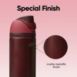 Owala FreeSip Insulated Stainless Steel Water Bottle - Black Cherry - Image 3