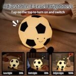 Cute Silicone Soccer LED Night Light – Dimmable & Rechargeable Football Lamp for Kids Room - Image 2