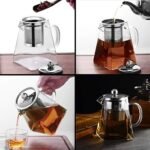Heat-Resistant Square Glass Teapot with Stainless Steel Infuser (3 Sizes) - Image 7
