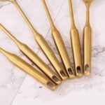 Royal Gold 7-Piece Stainless Steel Cooking Utensils Set with Rotating Stand - Image 4