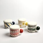 Chunky Round Handle Ceramic Mug with Lid - Image 3
