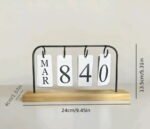 Premium Wooden Calendar Stand – Rectangular Perpetual Desk Calendar - Image 4