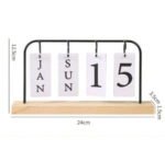 Premium Wooden Calendar Stand – Rectangular Perpetual Desk Calendar - Image 3