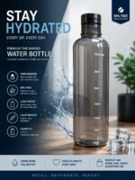 500ml Time Marker Motivational Water Bottle Acrylic unbreakable - Image 2