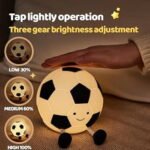 Cute Silicone Soccer LED Night Light – Dimmable & Rechargeable Football Lamp for Kids Room - Image 4