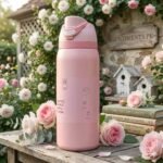 Owala FreeSip Insulated Stainless Steel Water Bottle - Pink Blossom 32oz - Image 3