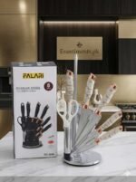 Falari Premium 8-Piece German Steel Kitchen Knife Set with 360° Rotating Acrylic Stand - Image 4