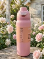 Owala FreeSip Insulated Stainless Steel Water Bottle - Pink Blossom 32oz - Image 2