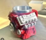 V8 Engine Block Stainless Steel Coffee Mug – 3D Mechanical Car Motor Cup with Insulated Handle - Image 4