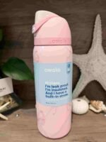 Owala FreeSip Insulated Stainless Steel Water Bottle - Sugar Plum Fairy Pink Bows (32 oz) - Image 5