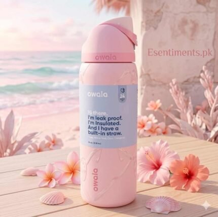 Owala FreeSip Insulated Stainless Steel Water Bottle - Sugar Plum Fairy Pink Bows (32 oz)