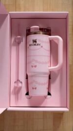 Stanley Valentine’s Day Tumbler 40 oz (Red & pink Velvet Cake Edition) with Premium Gift Box - Image 7