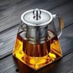 Heat-Resistant Square Glass Teapot with Stainless Steel Infuser (3 Sizes) - Image 2
