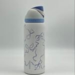 Owala FreeSip Water Bottle - Coquette Blue Bows Edition 32oz - Image 3