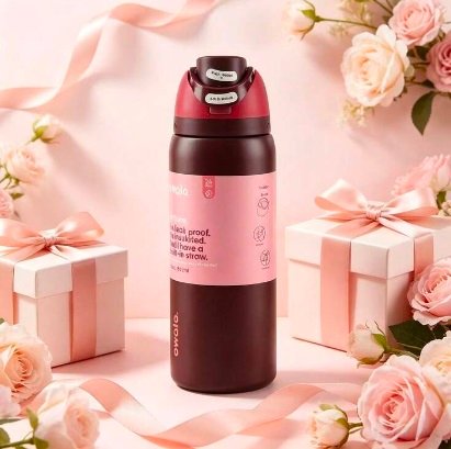 Owala FreeSip Insulated Stainless Steel Water Bottle - Black Cherry