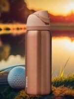 Owala FreeSip Insulated Stainless Steel Water Bottle - In Good Company / Metallic Rose Gold (32 oz) - Image 3