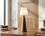 Premium Wooden Cone LED Night Light – Cordless Nordic Bedside Table Lamp with Smart Touch Dimmer - Image 2