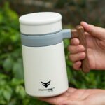 Thermotrek Premium Stainless Steel Travel Mug with Wooden Grip Handle - Image 4