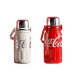 Premium Insulated Stainless Steel Thermos Water Bottle with Strap & Handle - Image 3