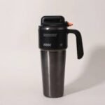 40oz Insulated Stainless Steel Tumbler with Handle – Cyberpunk Cyber-Mech Tactical Travel Mug with 3-Way Leak-Proof Lid - Image 8