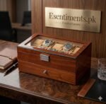 Luxury Walnut 20-Slot Wooden Watch Organizer Box - Image 3