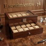 Luxury Walnut 20-Slot Wooden Watch Organizer Box - Image 2