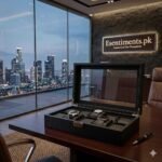 Premium 12-Slot Leather Watch Organizer Box with Glass Display Lid – Black - Image 8