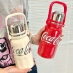 Premium Insulated Stainless Steel Thermos Water Bottle with Strap & Handle - Image 2