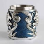Premium Silver Lion King Embossed Stainless Steel Mug - Image 3