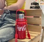 Premium Insulated Stainless Steel Thermos Water Bottle with Strap & Handle - Image 4