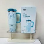 Tyeso Floral Series Insulated Tumbler with Handle (900ml) – Premium Stainless Steel Travel Mug with Leakproof Lid - Image 6