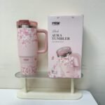 Tyeso Floral Series Insulated Tumbler with Handle (900ml) – Premium Stainless Steel Travel Mug with Leakproof Lid - Image 7