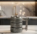 Premium Tire Stack & Wrench Handle Stainless Steel Mug - Image 2