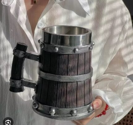 Premium Dark Viking Barrel Stainless Steel Mug