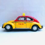Vintage Handcrafted Metal Beetle Taxi Collectible (24cm) - Image 2