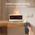 7-Color LED Simulation Fireplace Flame Air Humidifier & Diffuser (150ml) — Premium White Edition - Image 3