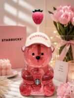 Authentic Starbucks Limited Edition Pink Bearista Glass Tumbler