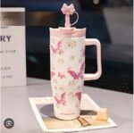Sitarayuri Pearled Bow Insulated Tumbler with Handle & Straw – 1200ml / 40oz - Image 5