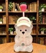 Authentic Starbucks Limited Edition Pink Bearista Glass Tumbler - Image 3