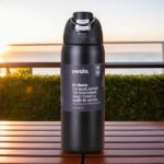 Owala FreeSip 32oz Insulated Stainless Steel Water Bottle – Very, Very Dark - Image 4