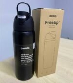 Owala FreeSip 32oz Insulated Stainless Steel Water Bottle – Very, Very Dark - Image 5