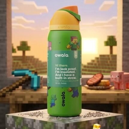 Owala FreeSip 32oz Insulated Stainless Steel Water Bottle – Limited Edition Minecraft