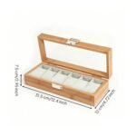 Luxury Wooden Watch Organizer Case – 6 Slots (Eco-Friendly Bamboo) - Image 2
