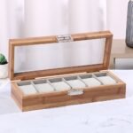Luxury Wooden Watch Organizer Case – 6 Slots (Eco-Friendly Bamboo) - Image 5
