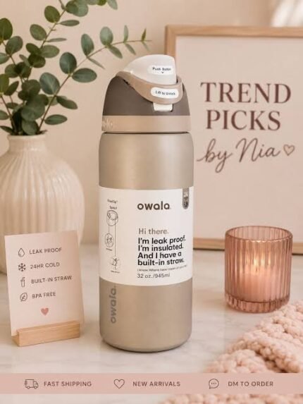 Owala FreeSip 32oz Insulated Stainless Steel Water Bottle – Down to Earth